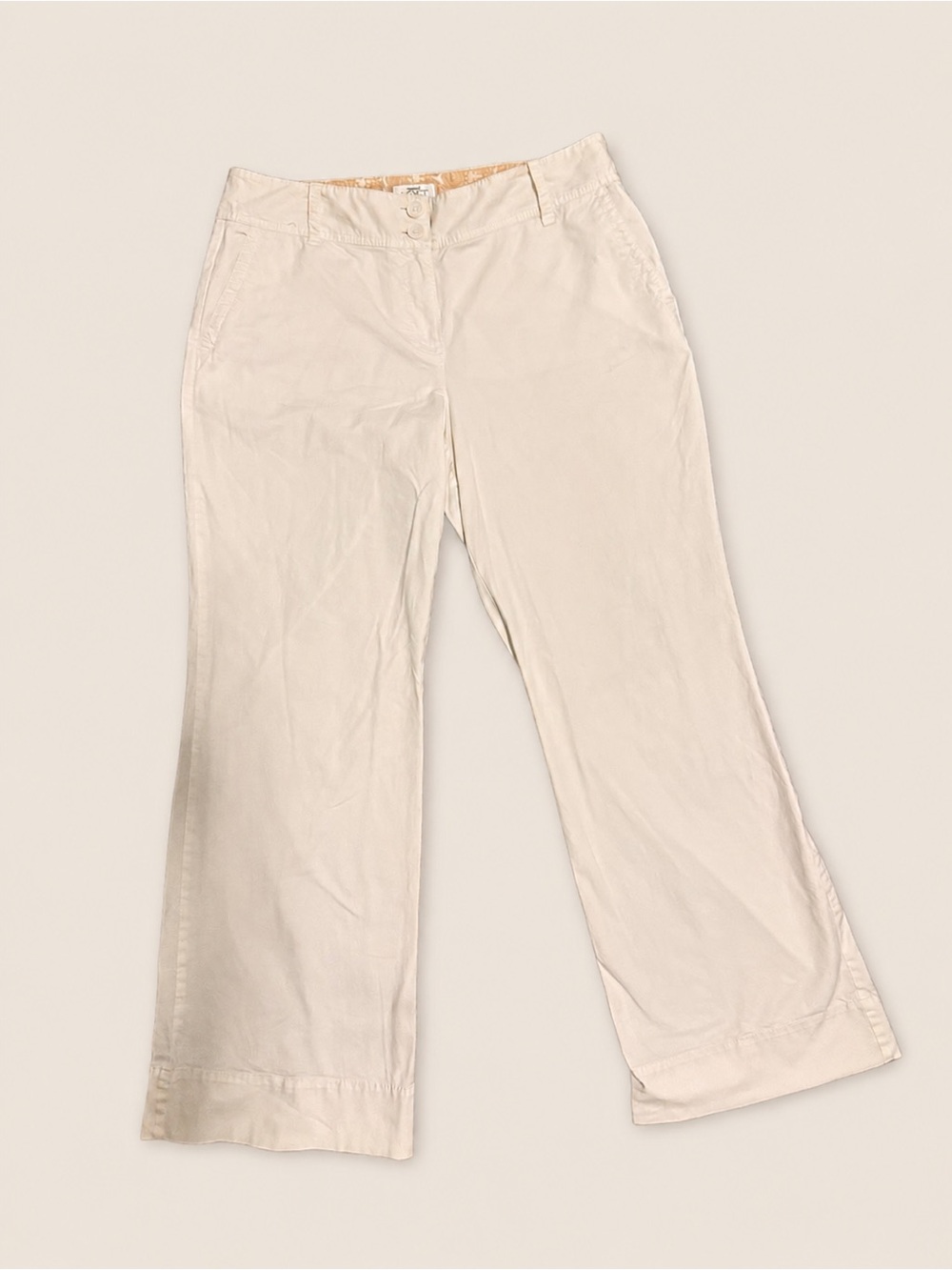 LOFT Ivory Wide-Leg Cropped Pants – Size 10 Julie Fit